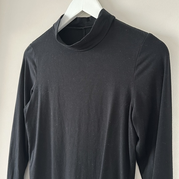 Target A New Day Mock Neck Black Bodysuit Long Sleeve Tight Top Casual Basic - Picture 3 of 9